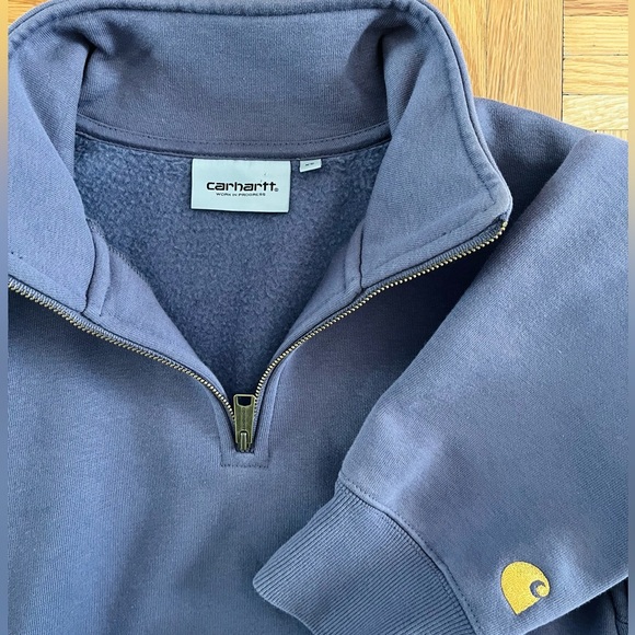 Carhartt WIP Purple Chase Neck Zip Sweatshirt Size. XS - Picture 3 of 3